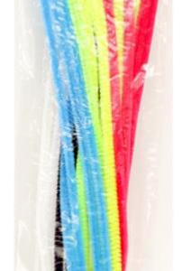 OK428 LIMPIA PIPA CHENILLE COLORES SOLIDOS 30 CM PAQ 24 UNIDADES