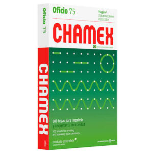 PAPEL BOND #40 8 1/2" X 11" TAMAÑO CARTA 75 GRAMOS CHAMEX
