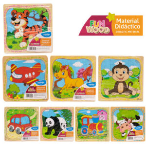 ROMPECABEZA DE MADERA SURTIDO 16PCS