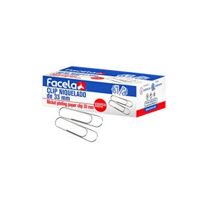 CLIP NIQUELADO STANDARD FACELA 33MM 100 PZAS